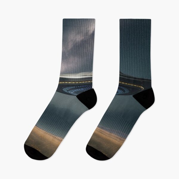 Item preview, Ufo Hovering Over Grass Field designed and sold by highplacidity.