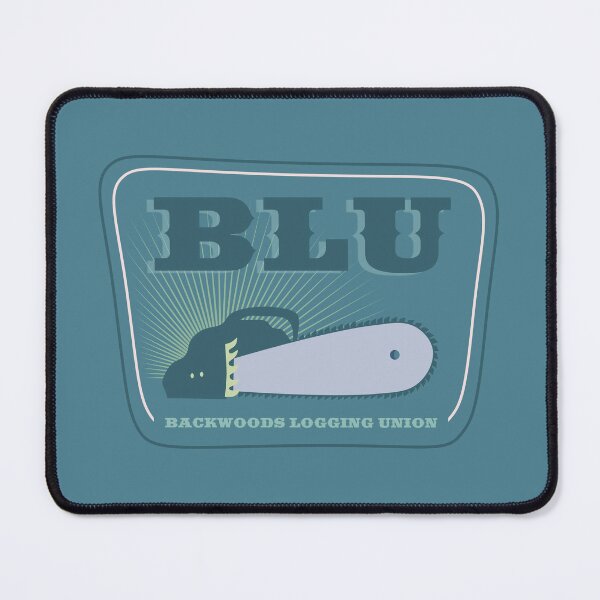Item preview, TF2 BLU logging logo designed and sold by Loadout.