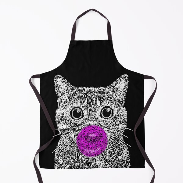 Artikelvorschau, Lustige Katze bläst rosa Kaugummi Pinselstriche Post Impressionismus entworfen und verkauft von ArtNoveltee.