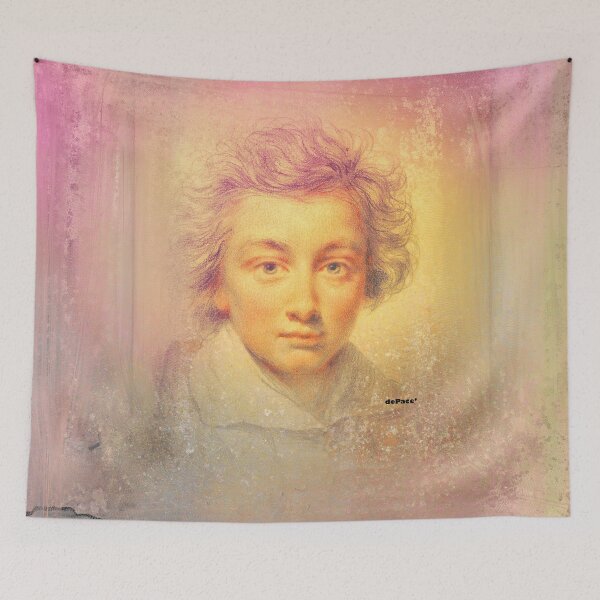 Item preview, "Vibrant Echoes: The 1832 Mural of Youth on Grunge Concrete Canvas" - dePace' designed and sold by mrpropcake.