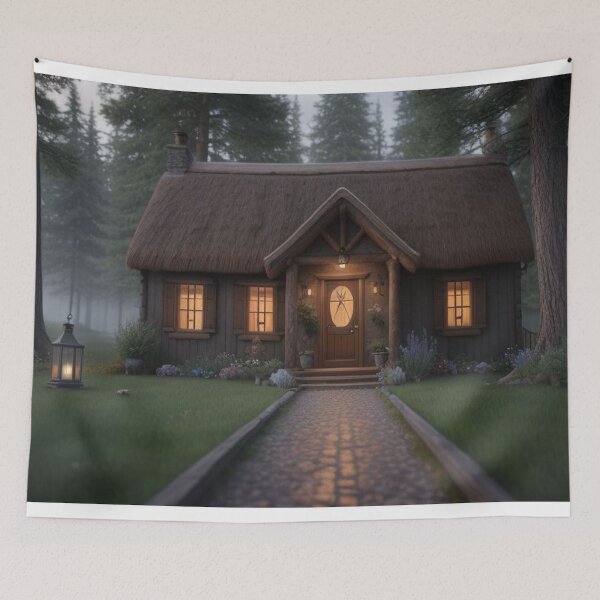 Item preview, Fantasy Cottage House In A Forrest designed and sold by highplacidity.