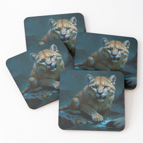 Item preview, Cougar at Waterhole designed and sold by Skye Ryan-Evans.