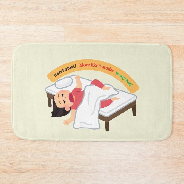 Item preview, Sarcastic Wanderlust to bed quote designed and sold by Raha-Art .