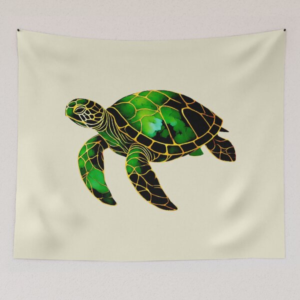 Item preview, Green Turtle Japanese Style Art designed and sold by Thunderbelts.