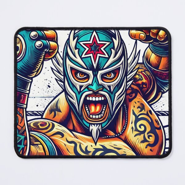 Artikelvorschau, Lucha Libre-Grafikkunst – Maskiertes Wrestler-Design für Fans entworfen und verkauft von Punkfan91.