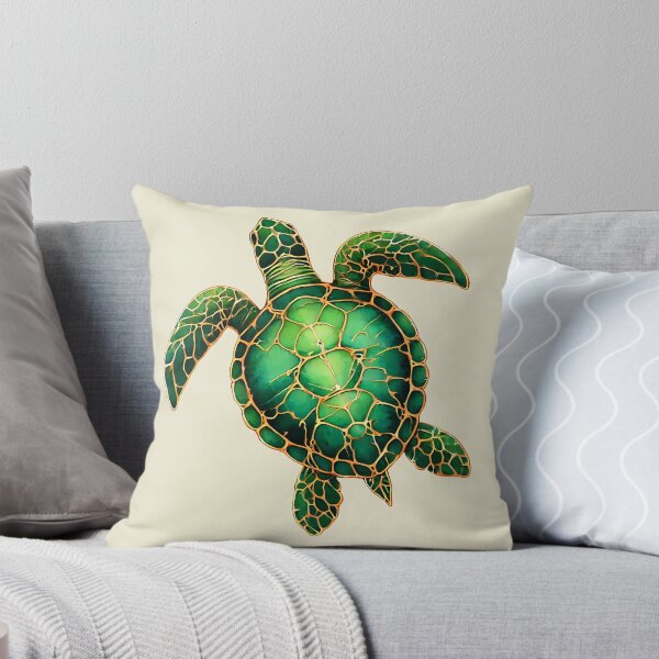 Artikelvorschau, Grüne Schildkröte, Kunst im japanischen Stil entworfen und verkauft von Thunderbelts.