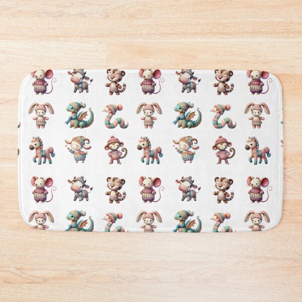 Item preview, cute animals set, mouse, colorful cartoon cow, tiger, bunny, dragon, snake, horse, goat, monkey designed and sold by ideandesign.