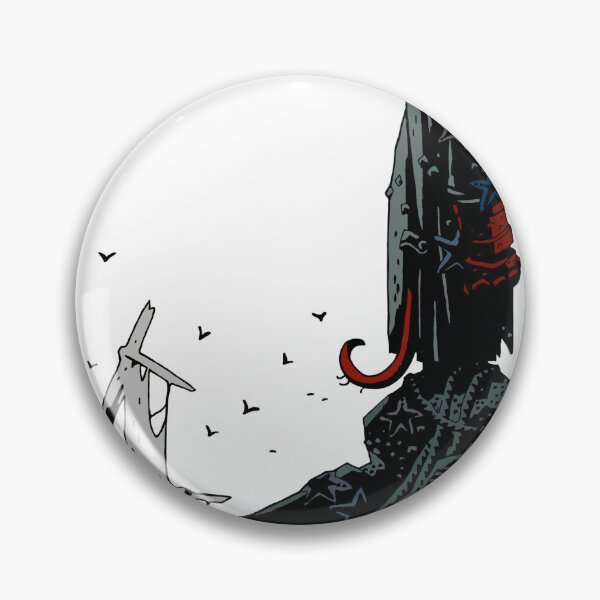 Item preview, Hellboy On a Rock with a Ghost Ship designed and sold by woodycompton.