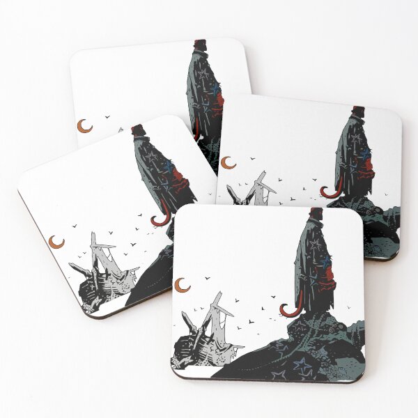 Item preview, Hellboy On a Rock with a Ghost Ship designed and sold by woodycompton.