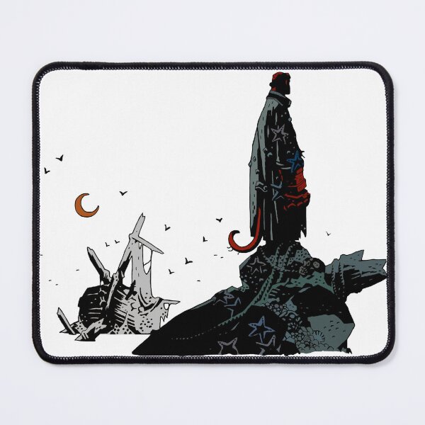 Item preview, Hellboy On a Rock with a Ghost Ship designed and sold by woodycompton.