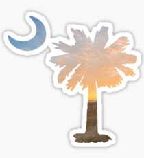 South Carolina Palmetto Moon Sticker