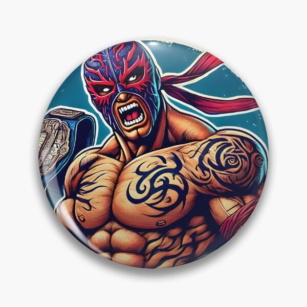 Artikelvorschau, Lucha Libre Graphic Art Nr. 2 – Maskiertes Wrestler-Design für Fans entworfen und verkauft von Punkfan91.