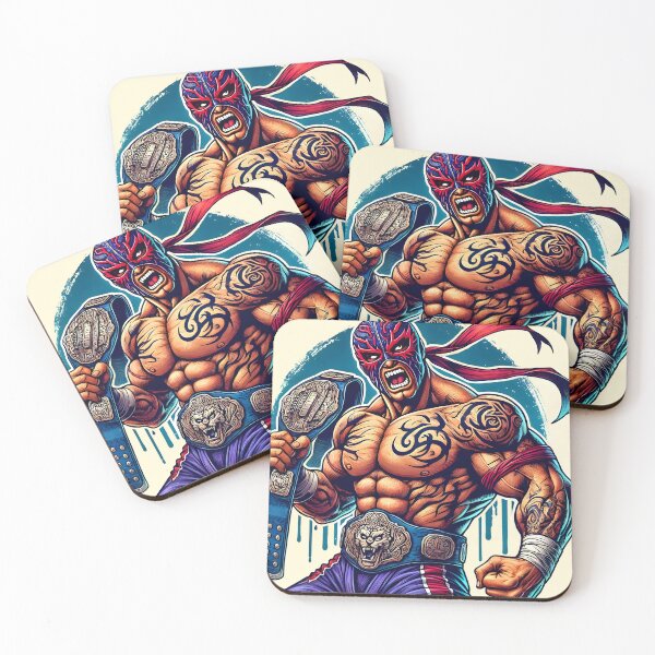 Artikelvorschau, Lucha Libre Graphic Art Nr. 2 – Maskiertes Wrestler-Design für Fans entworfen und verkauft von Punkfan91.
