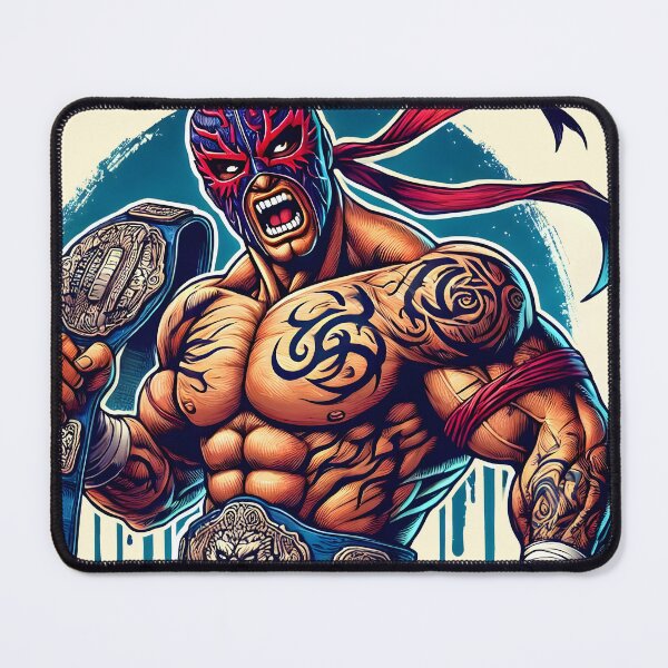 Artikelvorschau, Lucha Libre Graphic Art Nr. 2 – Maskiertes Wrestler-Design für Fans entworfen und verkauft von Punkfan91.