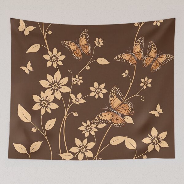 Item preview, Flowers and Butterflies Earth Colors designed and sold by Ciervo Primavera.