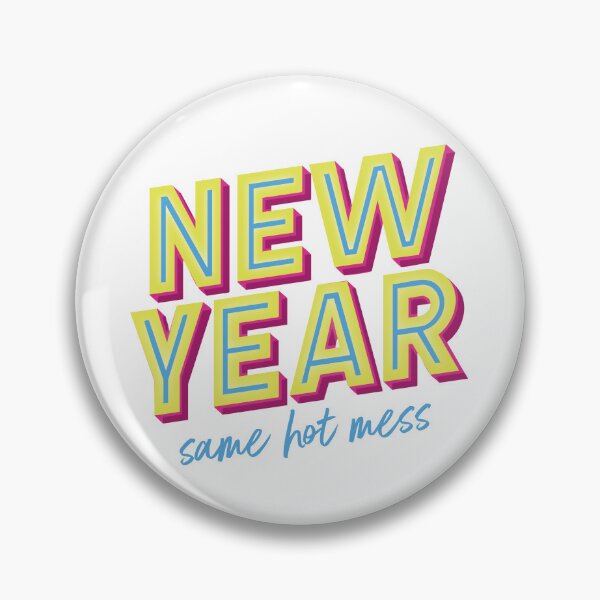 Item preview, NEW YEAR Same Hot Mess (Slant Yellow and Pink) designed and sold by Springdog6.