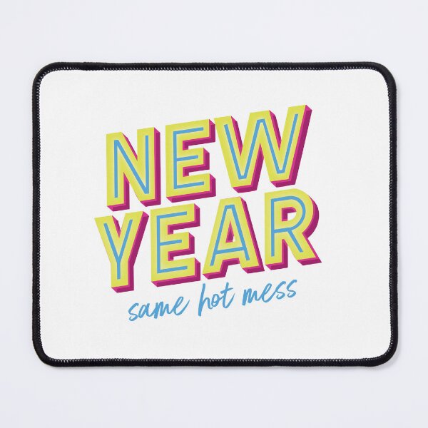 Item preview, NEW YEAR Same Hot Mess (Slant Yellow and Pink) designed and sold by Springdog6.