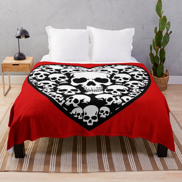Item preview, gothic valentines black heart skull designed and sold by Gossip Rag.