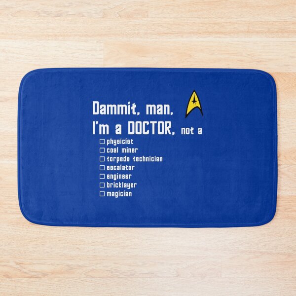 Item preview, Dammit Man / Dammit Jim I'm a Doctor designed and sold by Black Cat Tees.