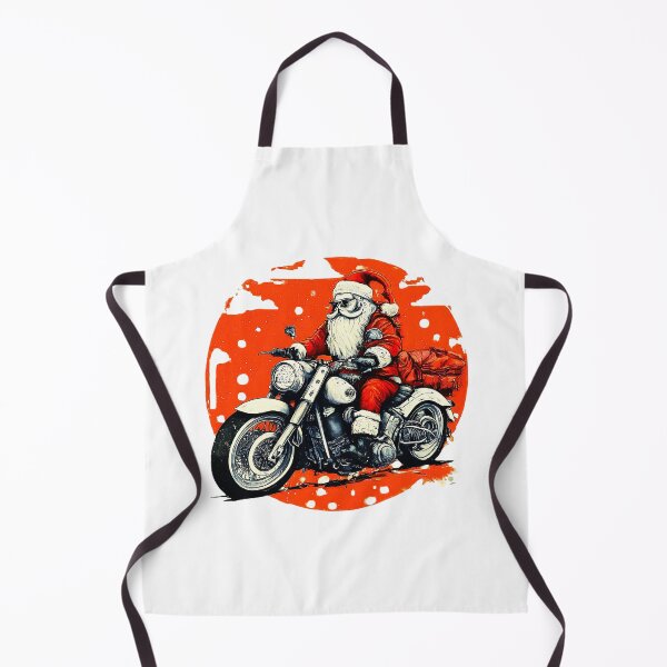 Item preview, Christmas Santa Biker , Santa Claus Motorcycle Rider , Holiday Santa Riding Bike , Funny Christmas , Biker Santa designed and sold by Indyadizine.