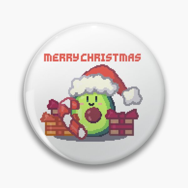Item preview, kawaii christmas avocado pixel art merry christmas designed and sold by ZerpaGiovanna.