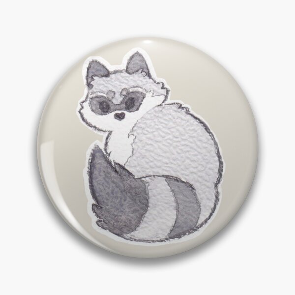 Item preview, sitting Raccon - "stickers and pins only" ver designed and sold by lilRaku.