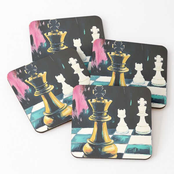 Item preview, Golden King Dominates Bold Chess Scene with Intense Energy and Contrast designed and sold by OlfactoART Studio.