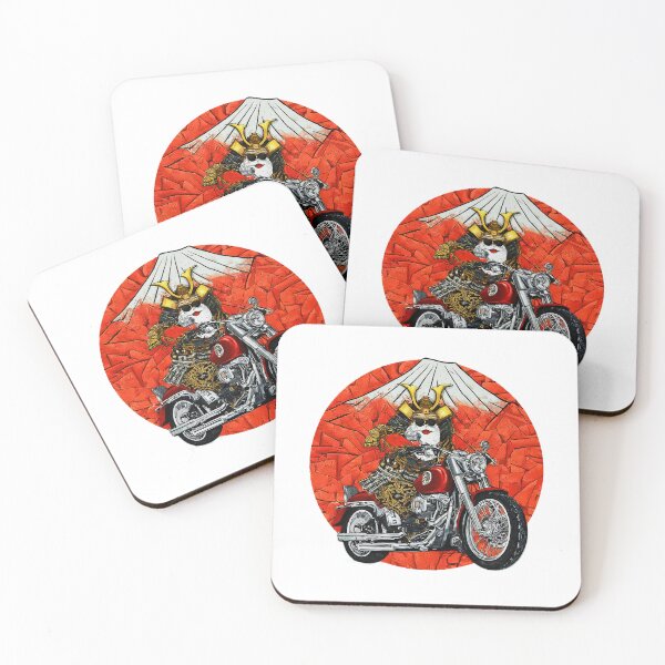 Item preview, Vintage Samurai Cat On Motorcycle , Cool Cat Biker Graphic , Japanese Samurai Cat Design, Unique Graphic  Gift designed and sold by Indyadizine.
