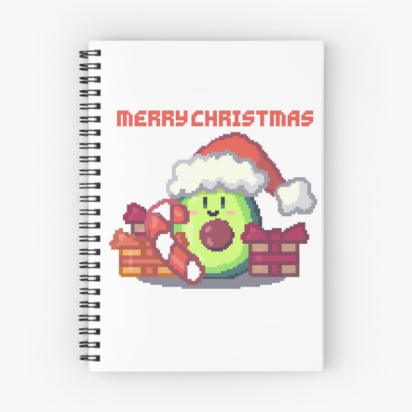 Item preview, kawaii christmas avocado pixel art merry christmas designed and sold by ZerpaGiovanna.