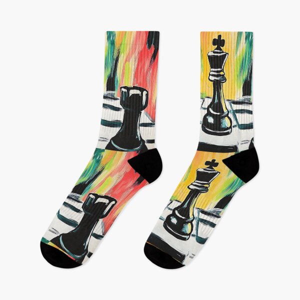 Item preview, Abstract Dynamic Chess Battle Black King and Rooks in Fiery Swirls of Color Generative AI Art designed and sold by OlfactoART Studio.
