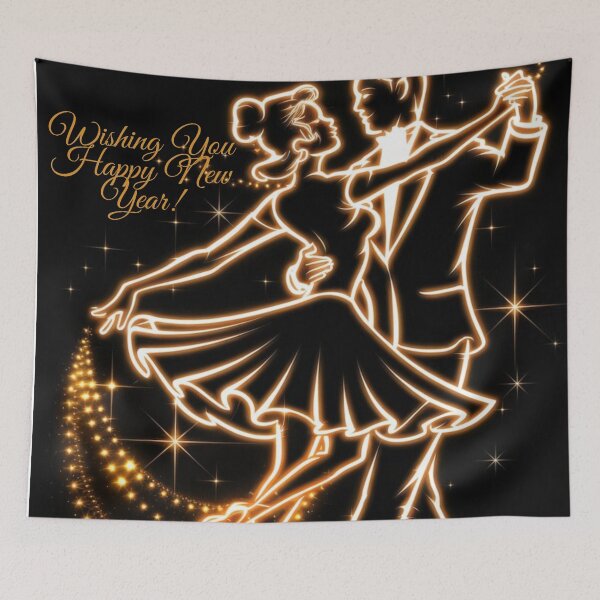 Item preview, Golden Dancers of Love - New Year 2025 - Ballroom Dancers  designed and sold by InspiredCreatives.