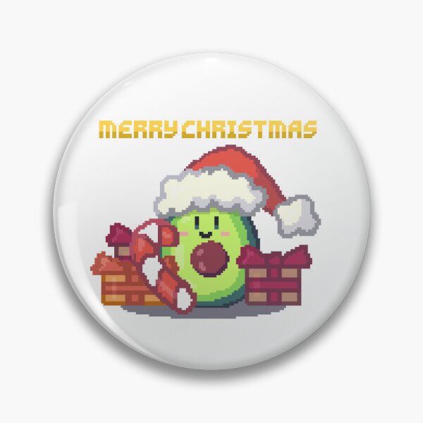 Item preview, kawaii christmas avocado pixel art merry christmas designed and sold by ZerpaGiovanna.