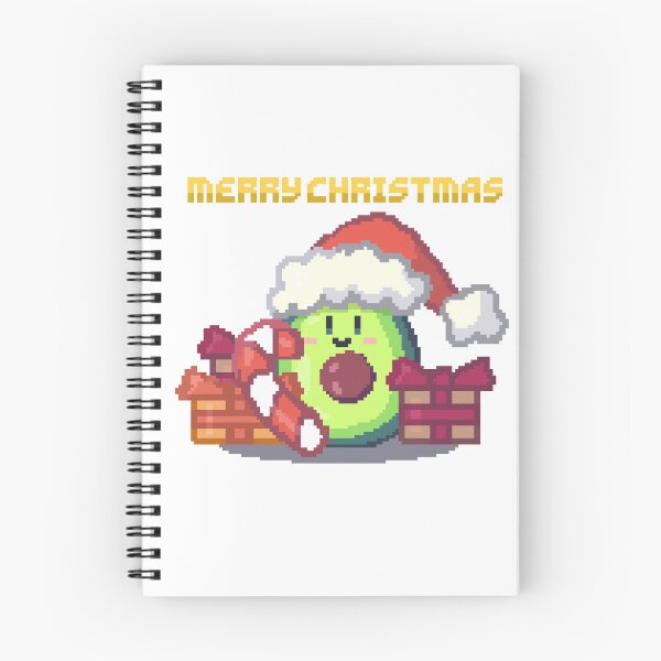 Item preview, kawaii christmas avocado pixel art merry christmas designed and sold by ZerpaGiovanna.
