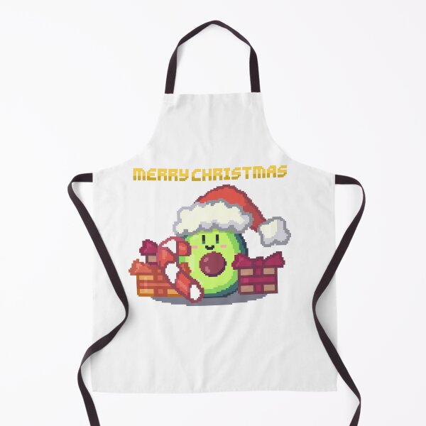 Item preview, kawaii christmas avocado pixel art merry christmas designed and sold by ZerpaGiovanna.