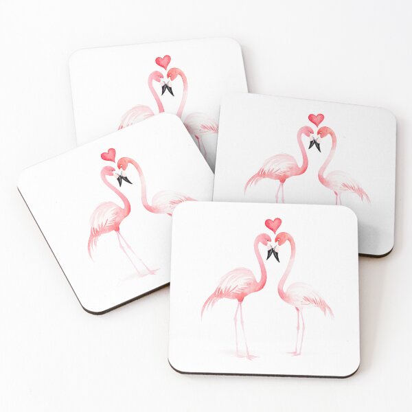 Item preview, Watercolor flamingo family, watercolor flamingo, valentine day, love, adorable animals designed and sold by Victoria Riabov.