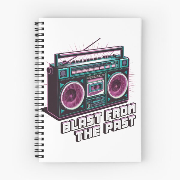 Item preview, Retro Boombox with Neon Speakers - "Blast From The Past" 80s 90s Vibe designed and sold by InkBlvd.