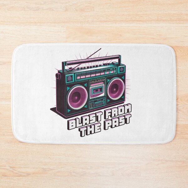 Item preview, Retro Boombox with Neon Speakers - "Blast From The Past" 80s 90s Vibe designed and sold by InkBlvd.
