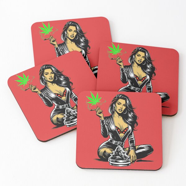 Item preview, Stylized Woman with Cannabis Imagery designed and sold by Thaivi Design.