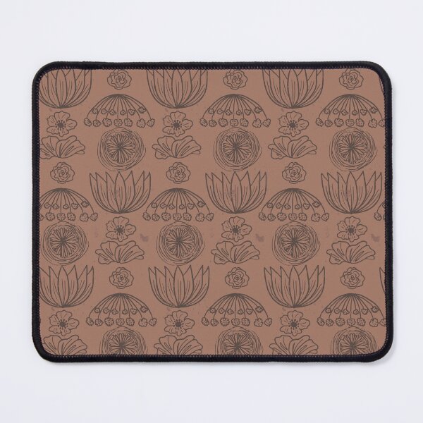 Item preview, Scandinavian Hand Drawn Boho Floral Pattern - Mocha Mousse designed and sold by Valerie Englehart.
