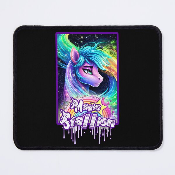 Item preview, MAGIC STALLION - RAINBOW SPACE DUST (BLACK) designed and sold by Dolls X Beauty.