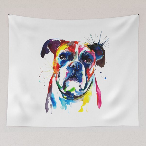 Item preview, Boxer Dog Colorful Art designed and sold by doodIllustrate.