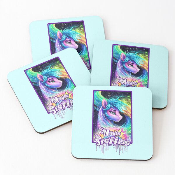 Item preview, MAGIC STALLION - RAINBOW SPACE DUST (SKY BLUE) designed and sold by Dolls X Beauty.