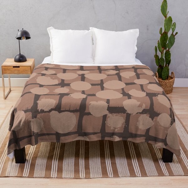 Item preview, Mocha Mousse Warm Brown Blocks and Dots Hand Painted Surface Pattern designed and sold by Valerie Englehart.