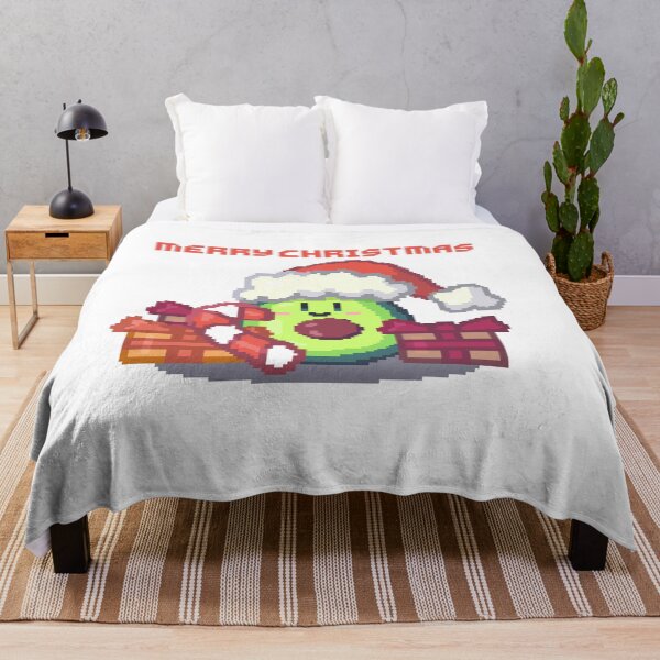 Item preview, kawaii christmas avocado pixel art merry christmas designed and sold by ZerpaGiovanna.