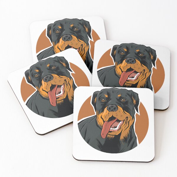 Item preview, Rottweiler Dog with Tongue Out designed and sold by TurtleDojo.