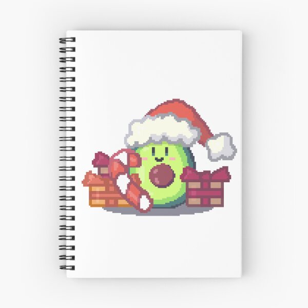 Item preview, kawaii christmas avocado pixel art merry christmas designed and sold by ZerpaGiovanna.