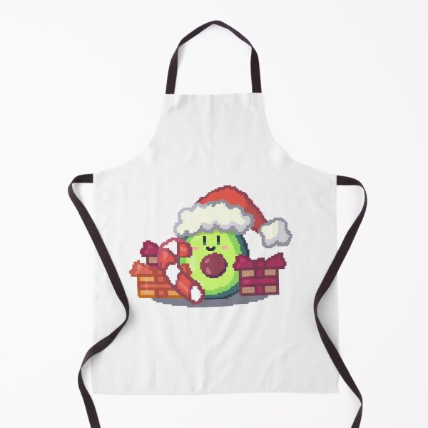 Item preview, kawaii christmas avocado pixel art merry christmas designed and sold by ZerpaGiovanna.