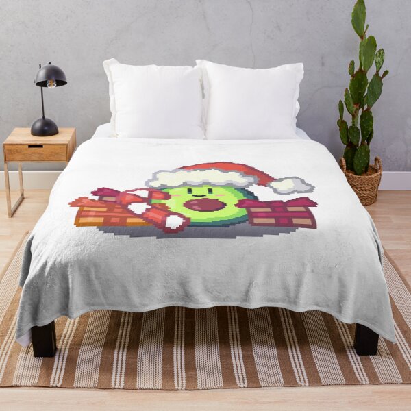 Item preview, kawaii christmas avocado pixel art merry christmas designed and sold by ZerpaGiovanna.
