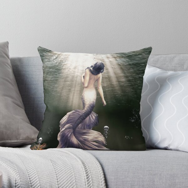 MERMAID FROM THE DEEP Throw Pillow