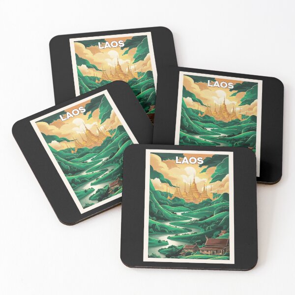 Item preview, Laos, Travel Art designed and sold by PinkandP.